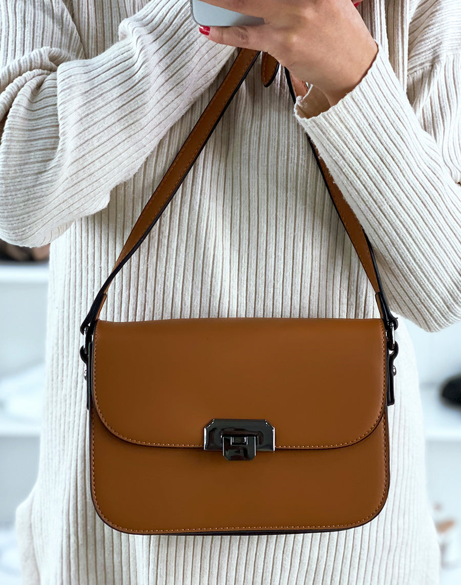 Sac porté épaule camel
