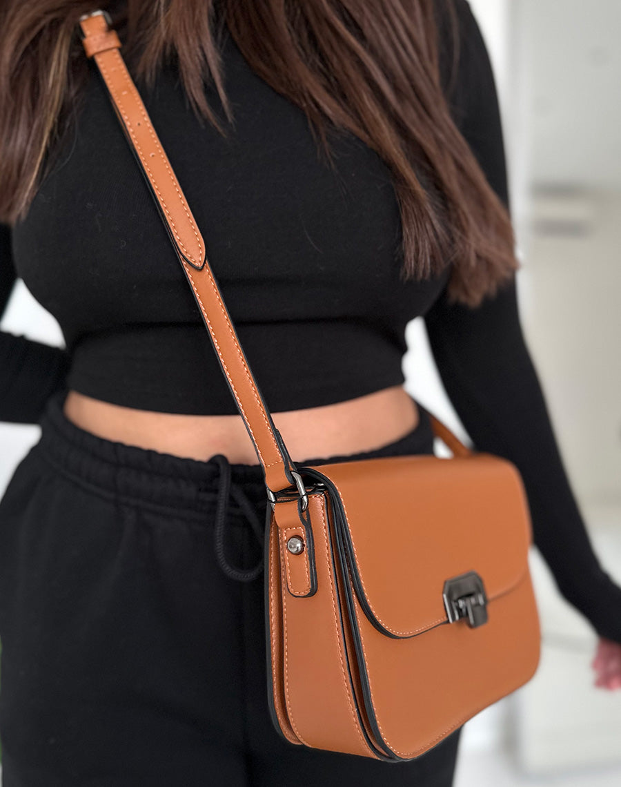 Sac porté épaule camel