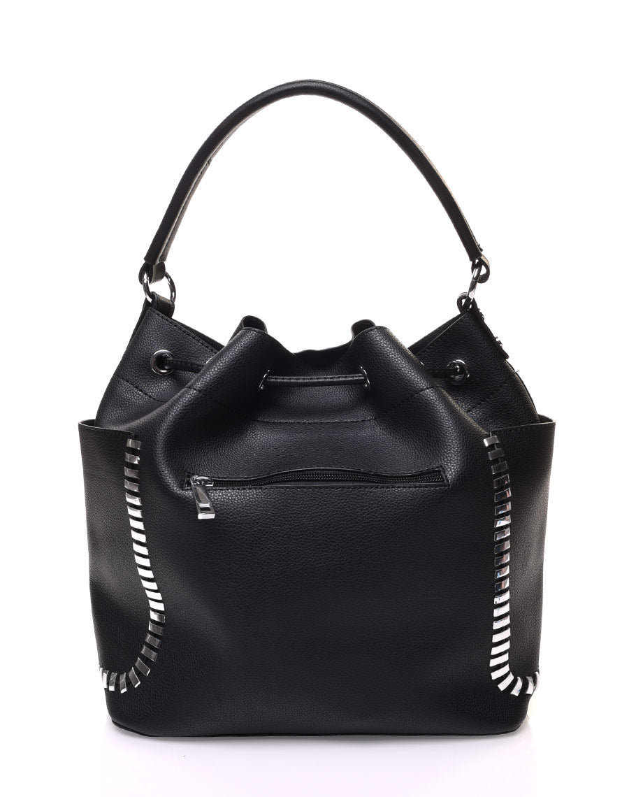 Sac quotidien avec ornements argent noir