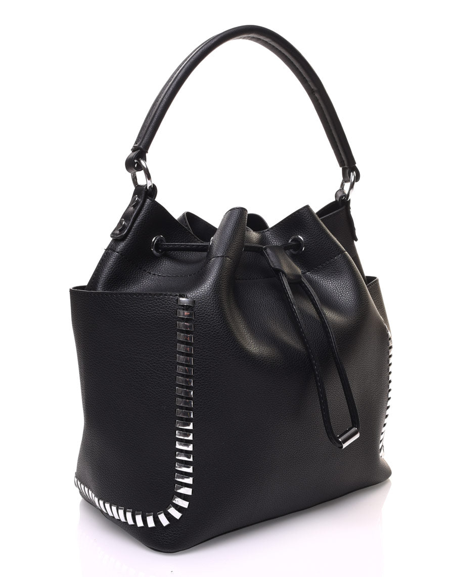 Sac quotidien avec ornements argent noir