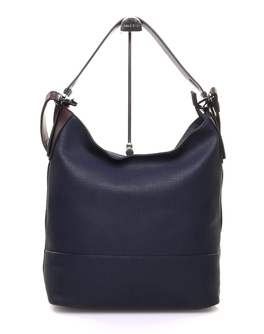 Sac quotidien bleu bicolore