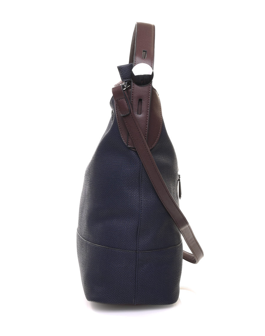 Sac quotidien bleu bicolore