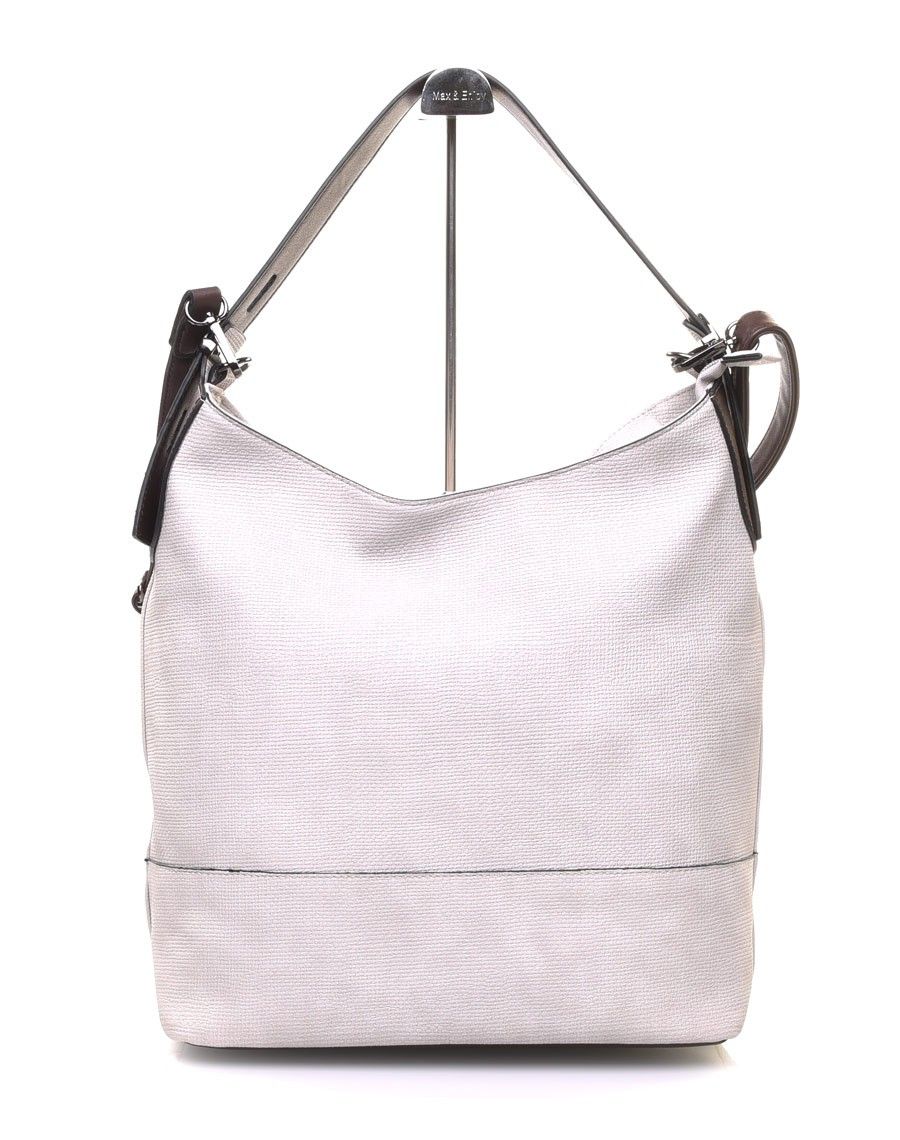 Sac quotidien gris clair bicolore