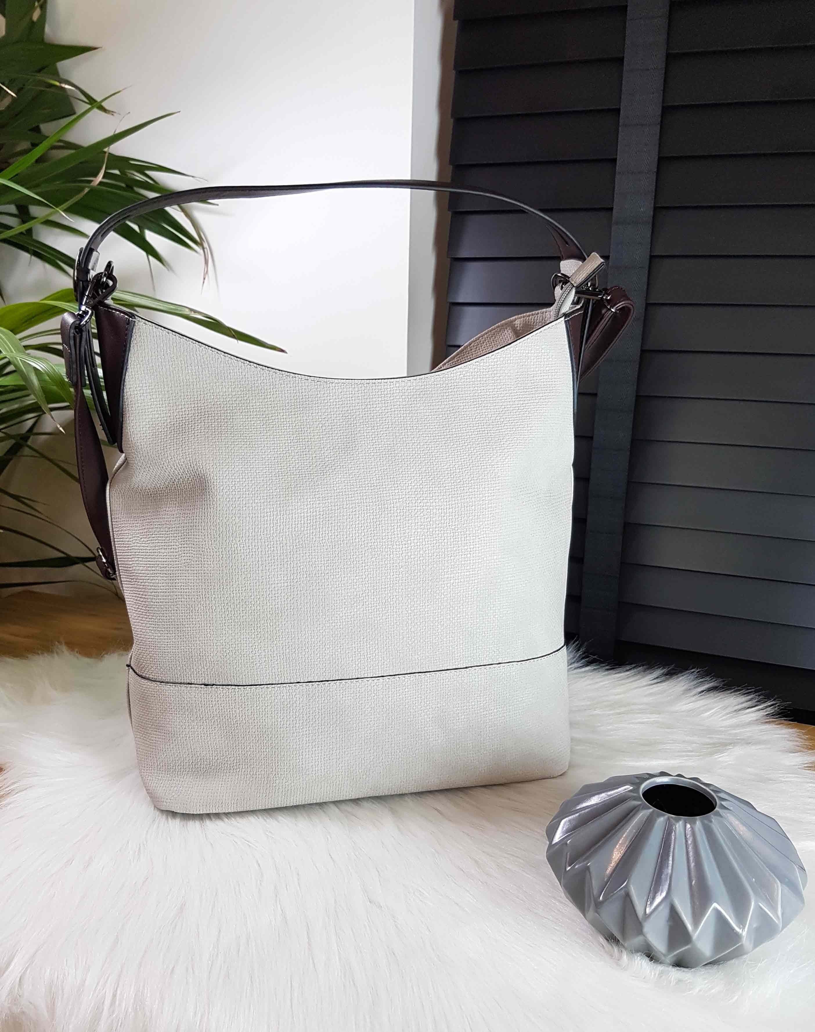 Sac quotidien gris clair bicolore