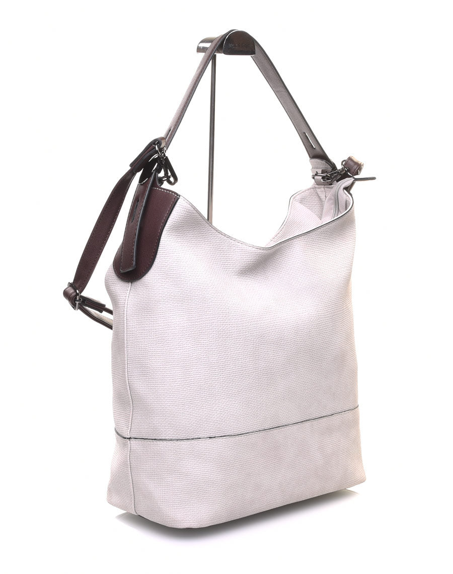 Sac quotidien gris clair bicolore