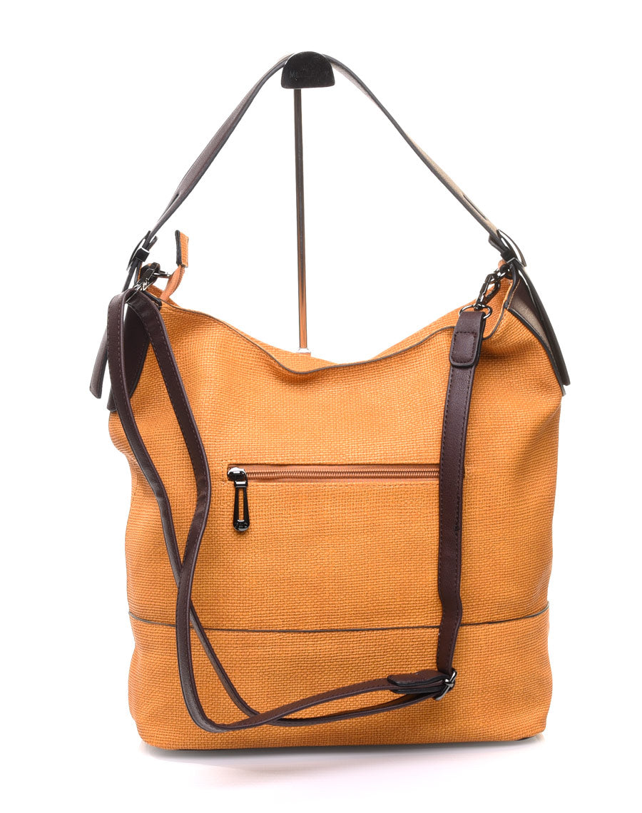 Sac quotidien jaune moutarde bicolore