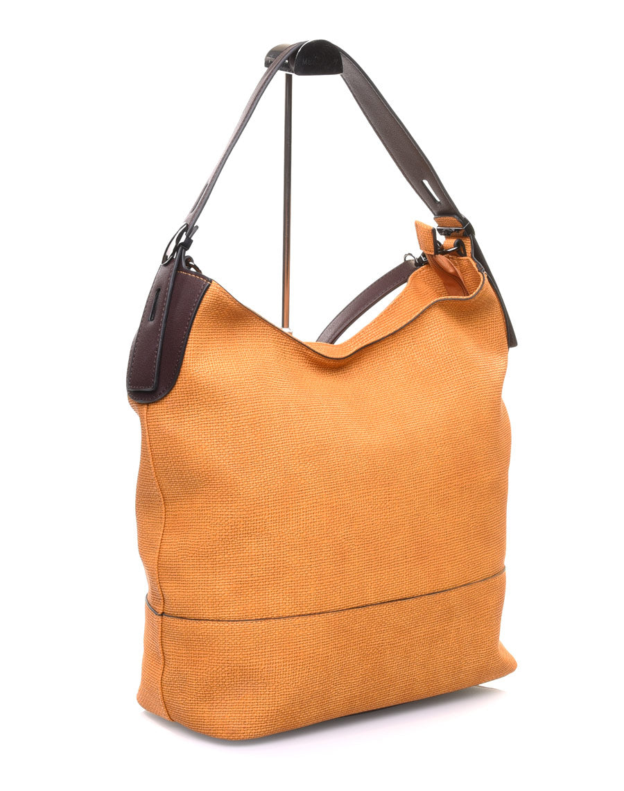 Sac quotidien jaune moutarde bicolore