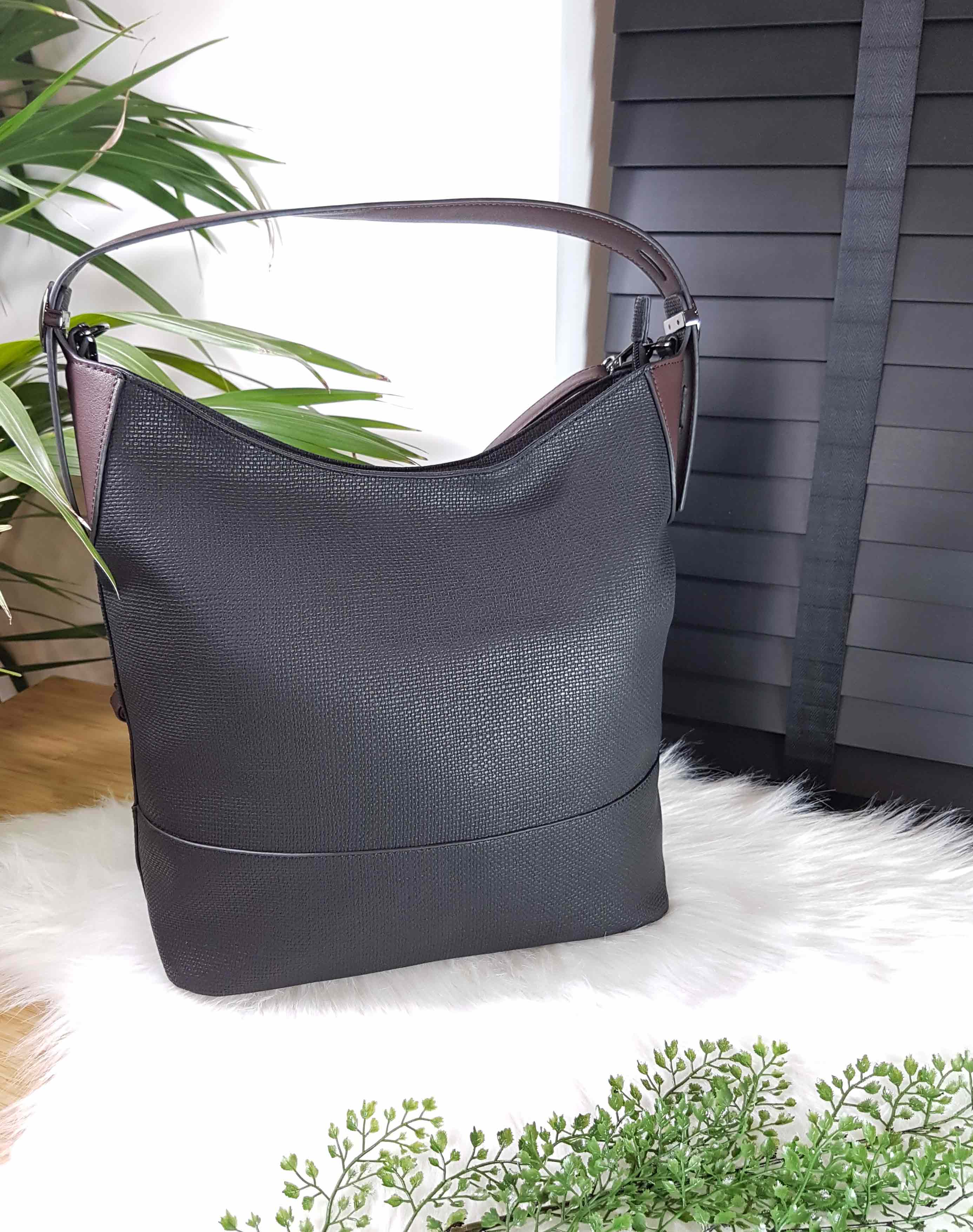 Sac quotidien noir bicolore