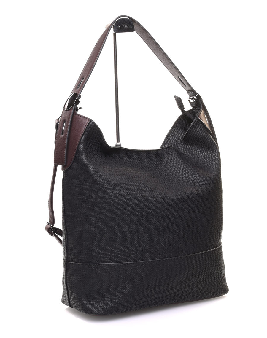 Sac quotidien noir bicolore