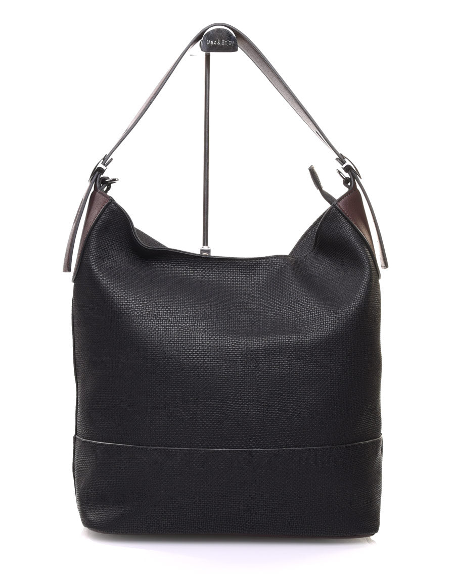 Sac quotidien noir bicolore