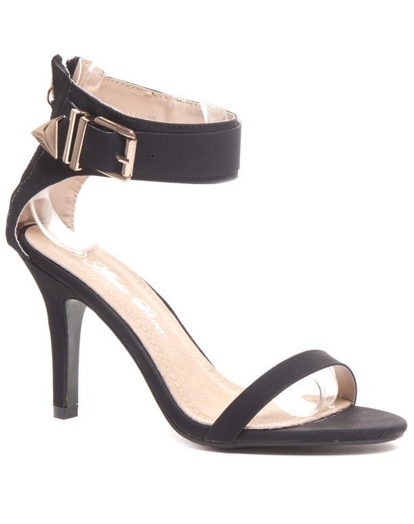 Sandale noire avec bride cheville