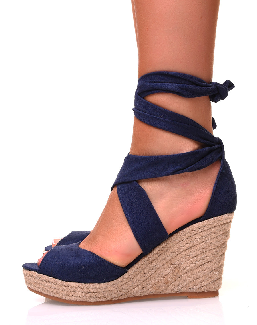 Sandales Plates Bleu Marine SANTONI - Taille 38, Cuir, Neuf Avec Emballage, Fabrication Italie