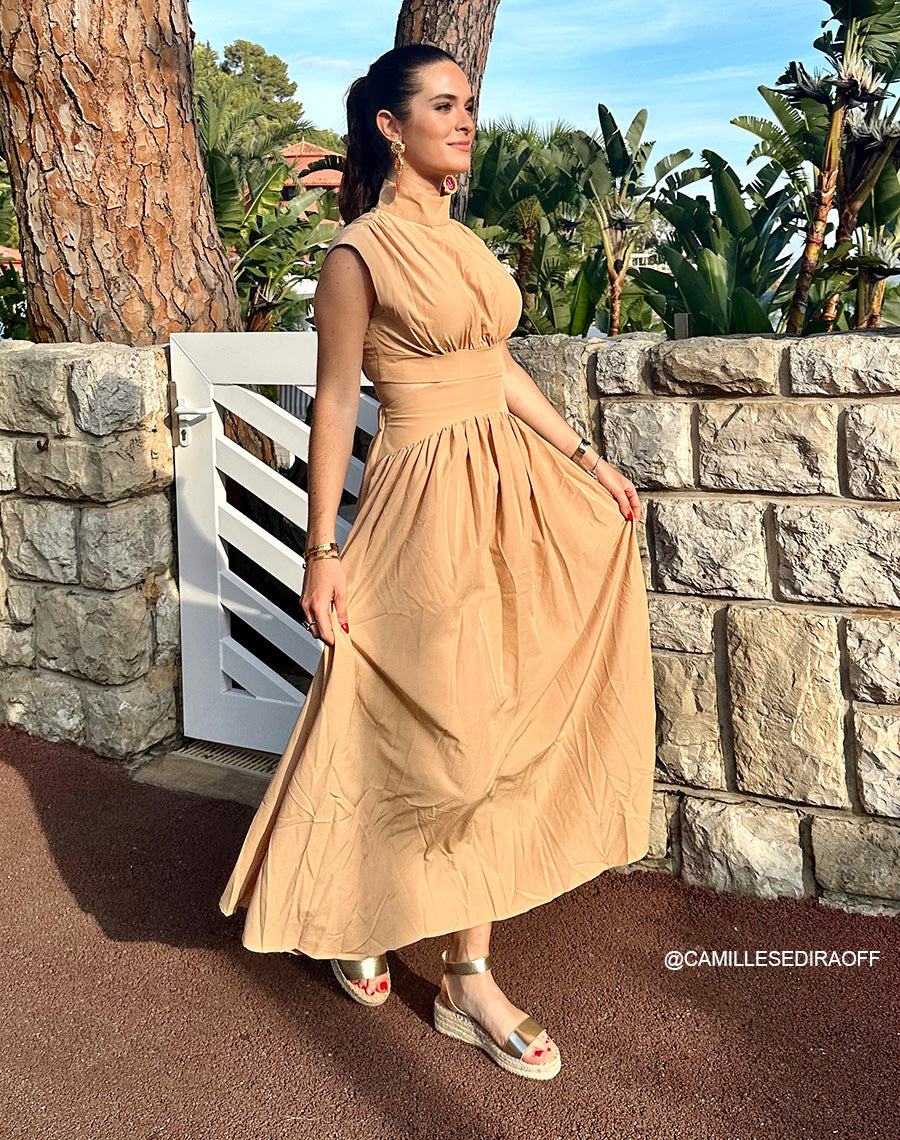 Sandales Femme Dorées Élégantes avec Bride et Talon Compensé