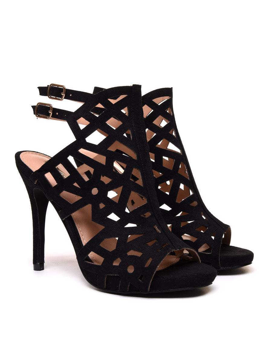 Sandales noires à talons