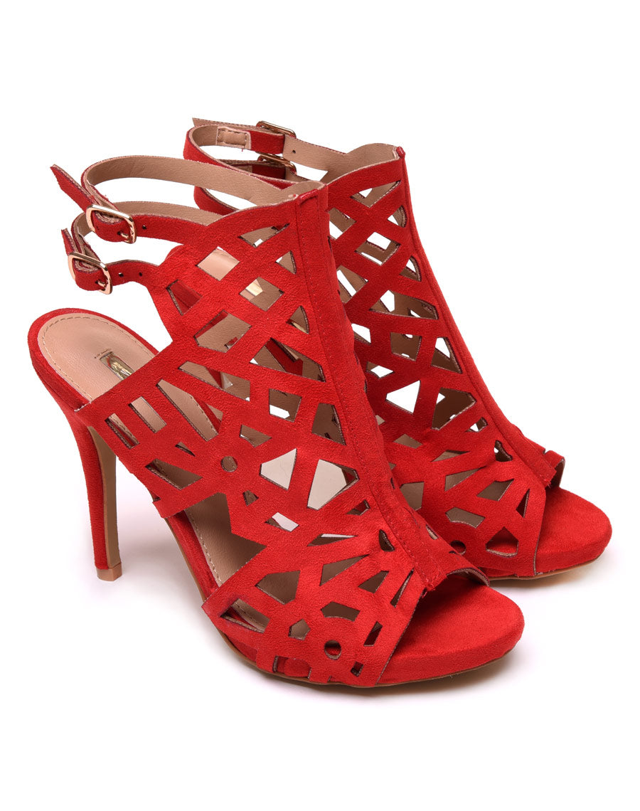 Sandales rouges à talons