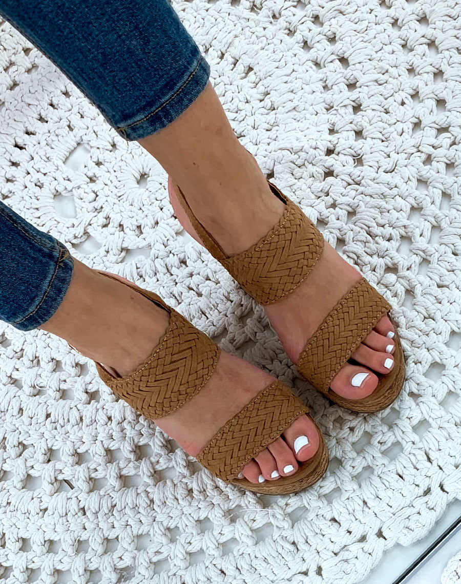 Sandales à talons camel