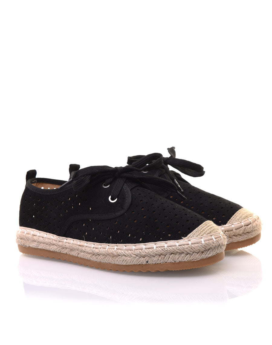Sneakerdrilles noires en suédine