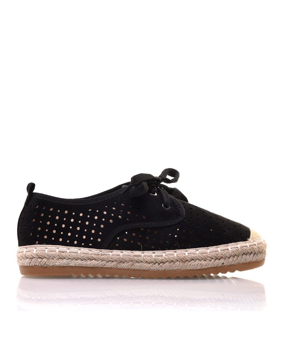 Sneakerdrilles noires en suédine