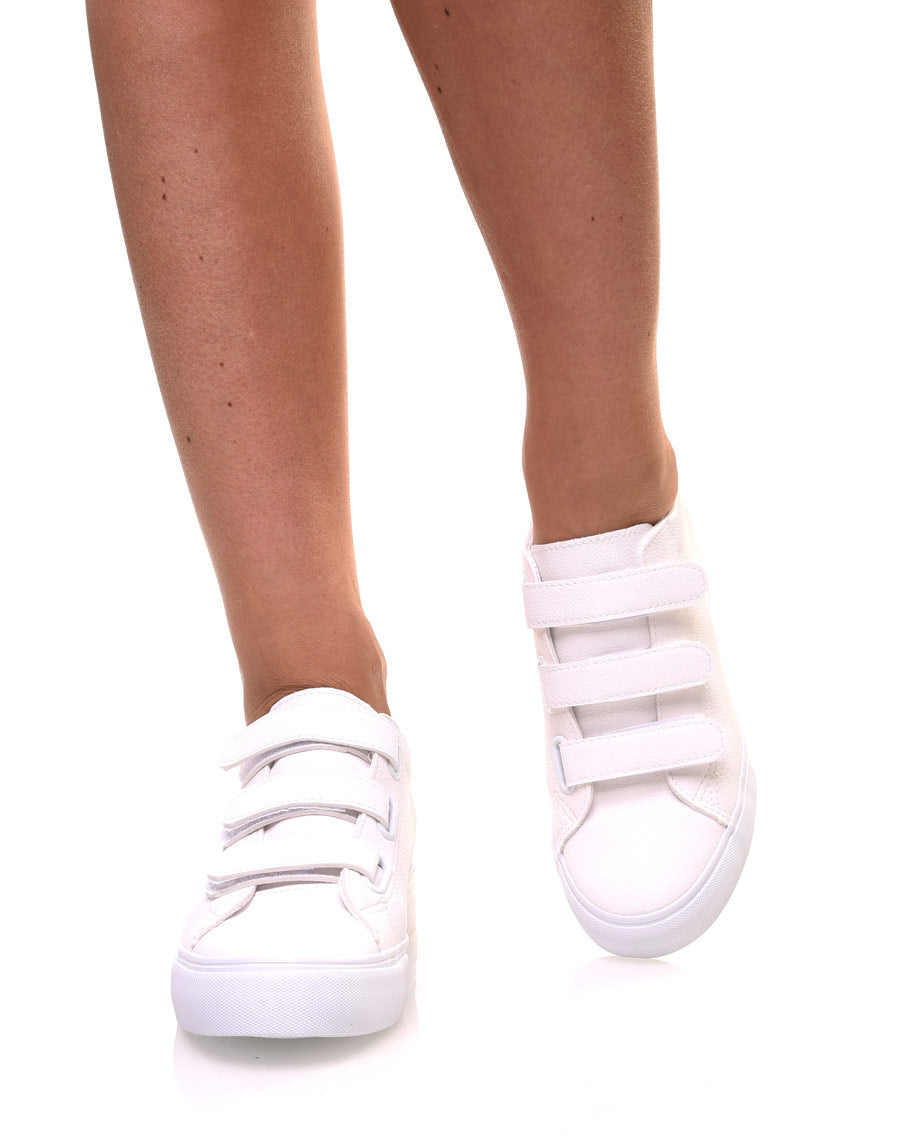 Sneakers blanches à scratch