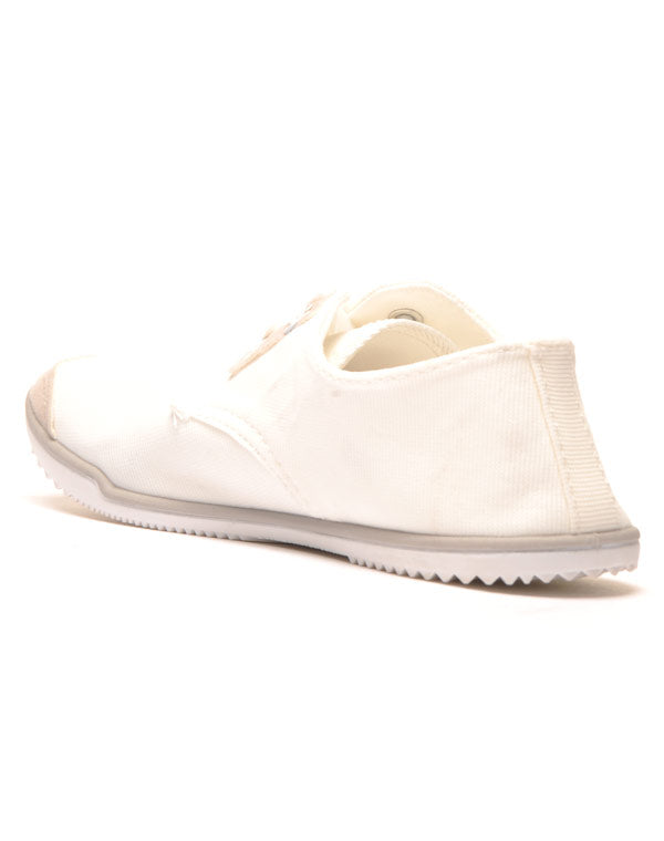 Tennis fines blanches en tissu