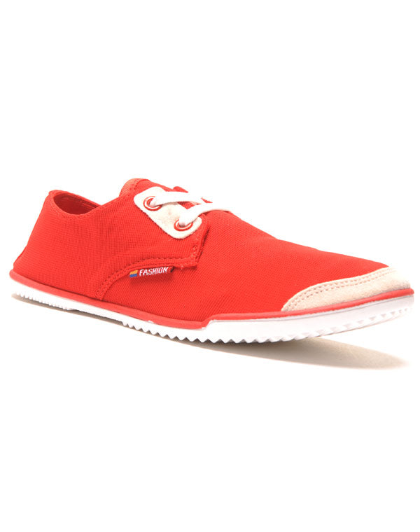 Tennis fines rouges en tissu