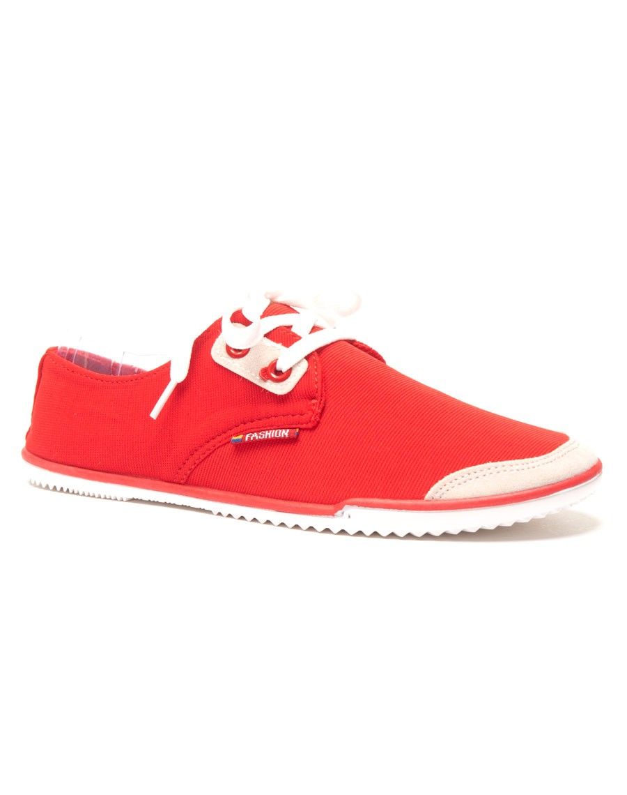 Tennis fines rouges en tissu