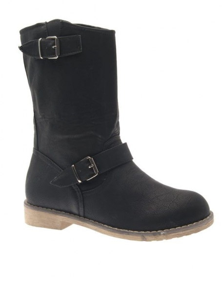 Abloom women's shoe: black flat boot