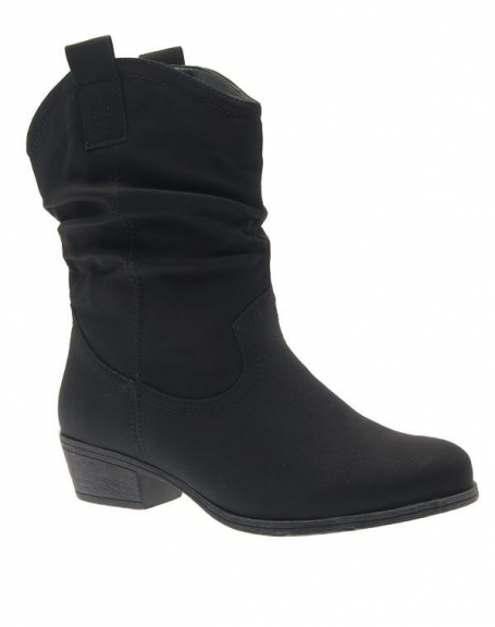 Abloom women's shoe: black heeled boots