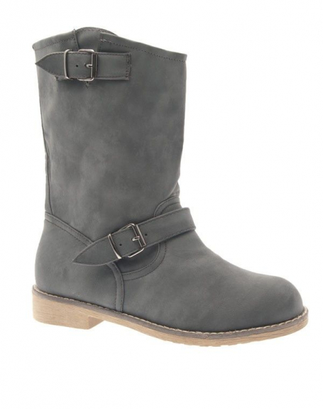 Abloom women's shoe: Gray flat boot