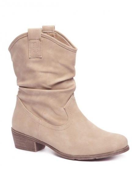 Alicia shoes women's shoes: beige soft boots