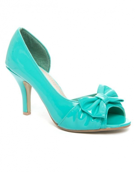 Alicia women's shoe: Emerald green patent pump