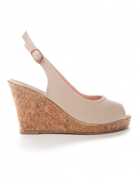 Alicia Women's Shoes: Wedge Heels - beige