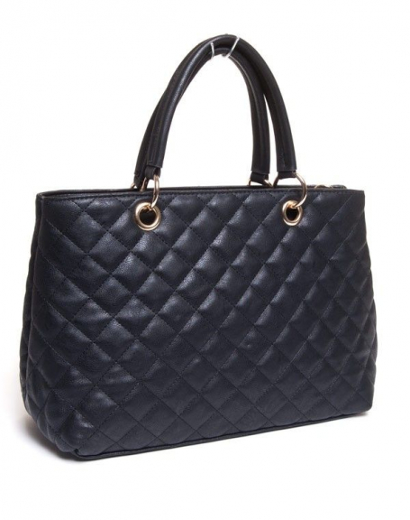 Be Exclusive women's bag: Black quilted-effect handbag