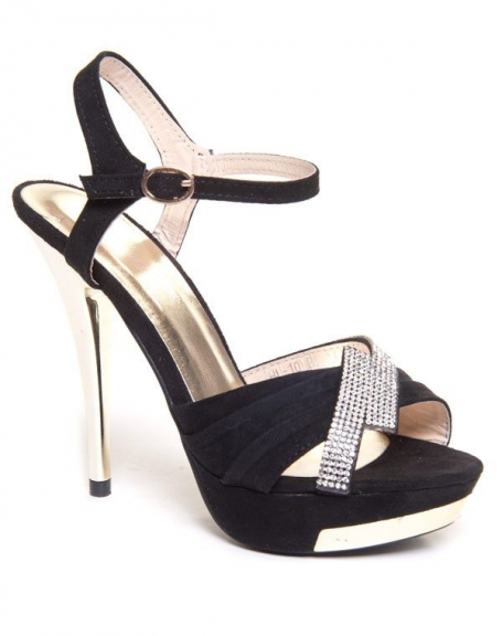 Beauty Girl's women's shoe: Black heeled sandal