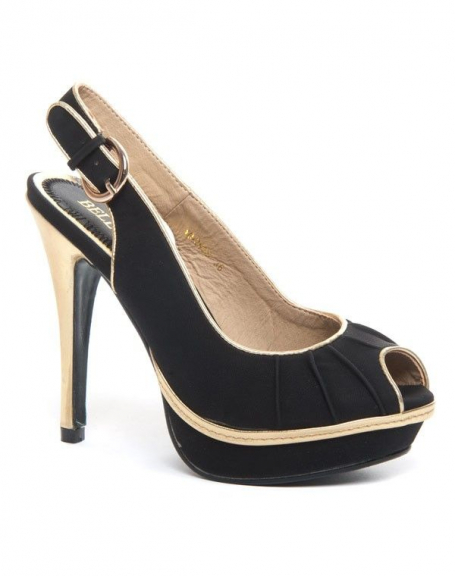 Bellucci women's shoes: black open pump