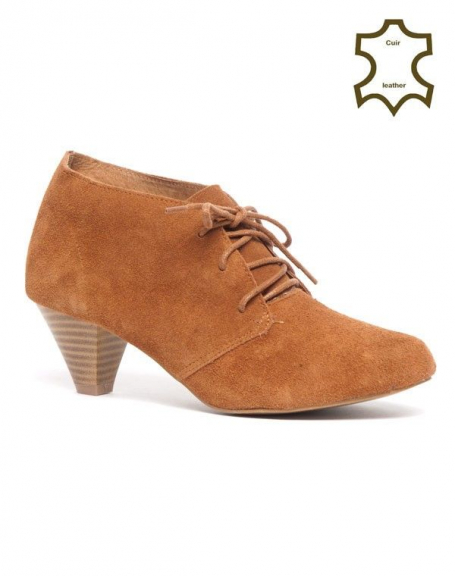 Bellucci women's shoes: Oxford shoe Camel leather