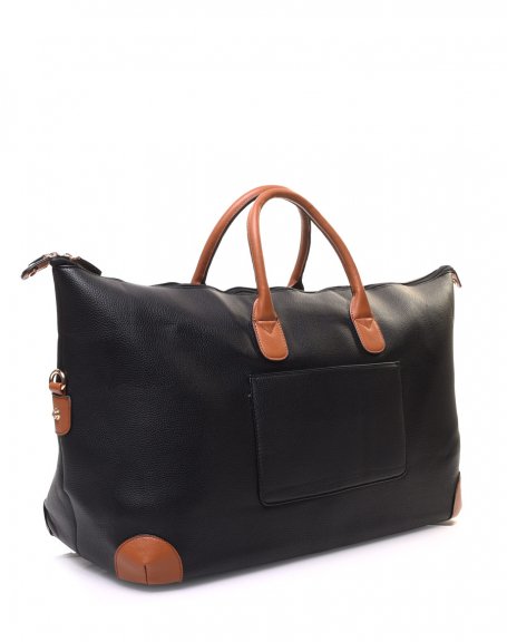 Black and brown travel bag