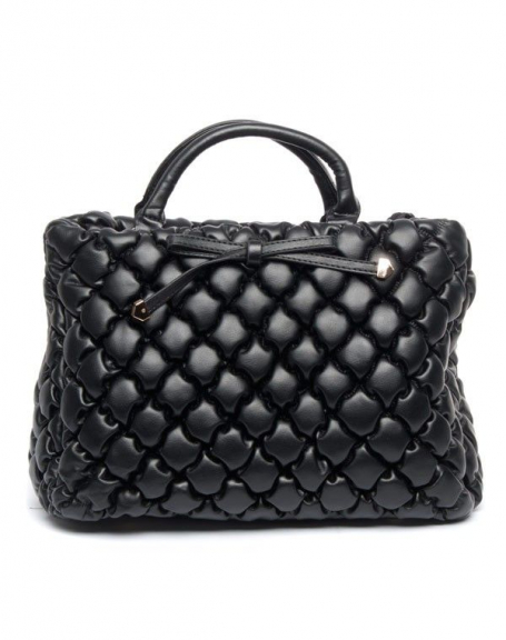 Black Be Exclusive handbag with tufted effect with bow