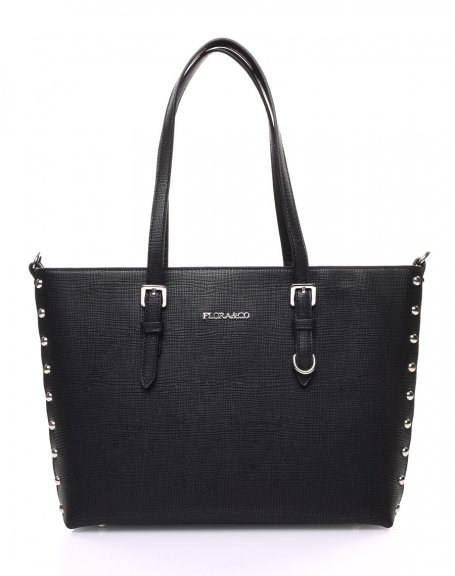 Black checkered handbag