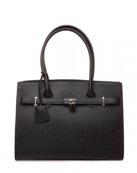 Black elegant tote handbag