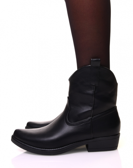 Black pointed toe ankle boots