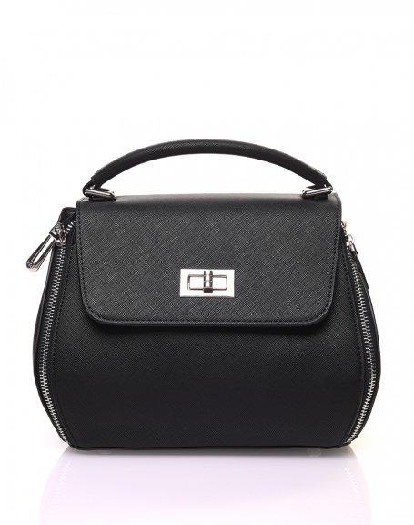 Black small hanse handbag with twist lock