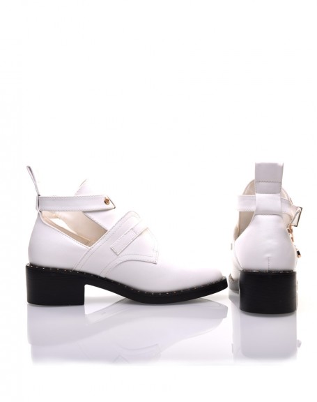 Bottines ajoures blanches