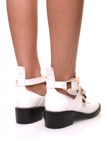 Bottines ajoures blanches