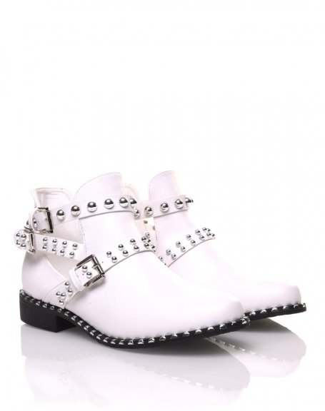 Bottines clouts blanches
