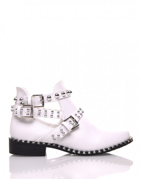 Bottines clouts blanches