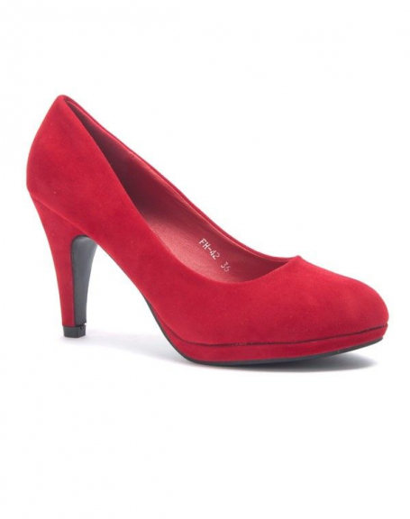 Chaussure femme Style Shoes: Escarpin rouge bout rond