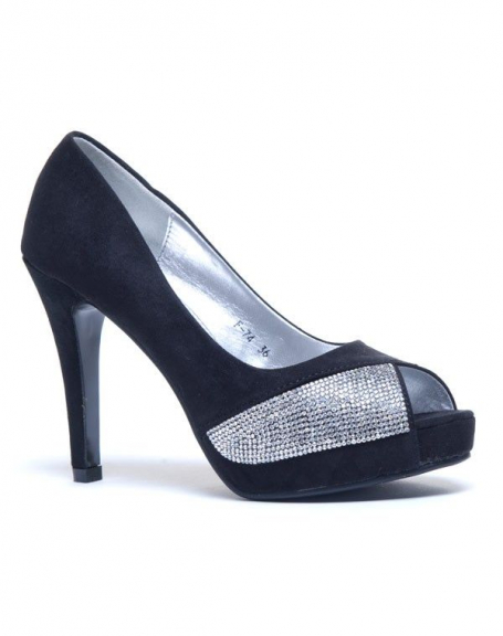Chaussure femme Style Shoes: Escarpins noirs  bout ouvert 