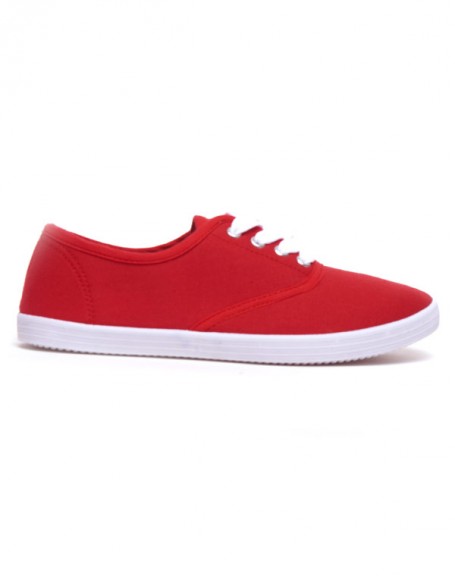 Chaussures femme Ideal: Tennis rouge 