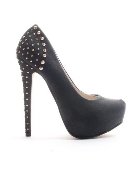 Chaussures femme Sinly: Escarpin clout - noir